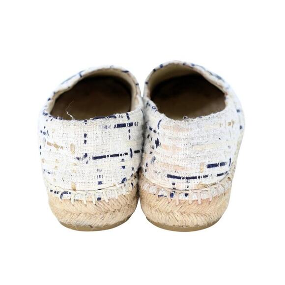 Chanel Espadrille 35 Tweed Leather Cap Toe Flats CC-S0207P-C039 - Picture 11 of 12